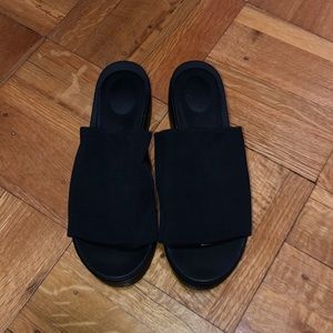 Black platform sandals y2k